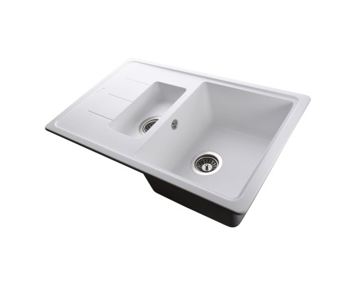 Гранітна мийка Globus Lux IZEO білий 780х500мм-А0007