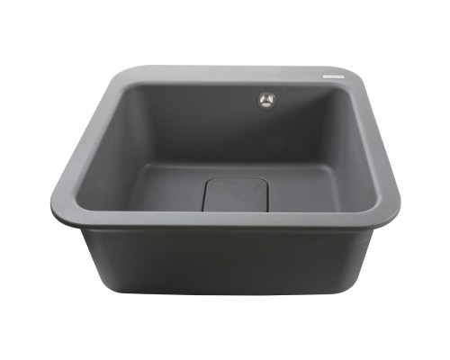 Гранітна мийка Globus Lux BARBORA сірий металік 510х510мм-А0003