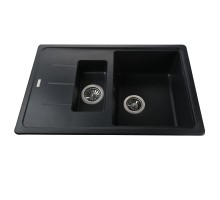 Гранітна мийка Globus Lux IZEO чорний 780x500мм-А0002