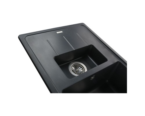 Гранітна мийка Globus Lux IZEO чорний 780x500мм-А0002