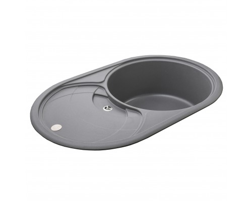 Гранітна мийка Globus Lux LUISE сірий металік 780х500мм-А0003