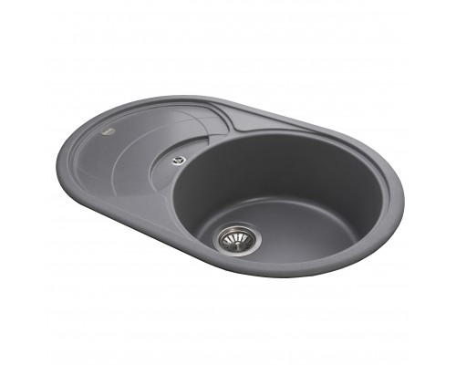 Гранітна мийка Globus Lux LUISE сірий металік 780х500мм-А0003