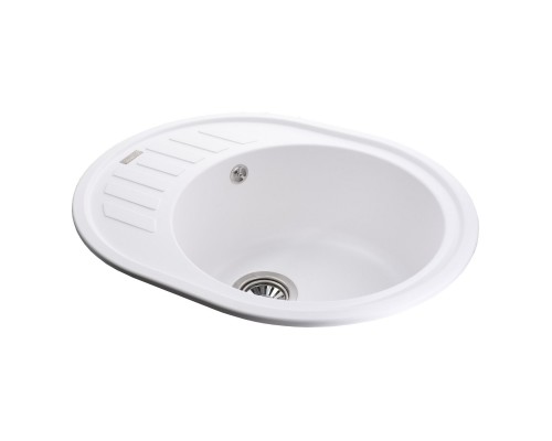 Гранітна мийка Globus Lux ARNO білий 620х500мм-А0007