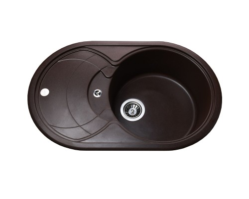 Гранітна мийка Globus Lux LUISE коричневий 780x500мм-А0006