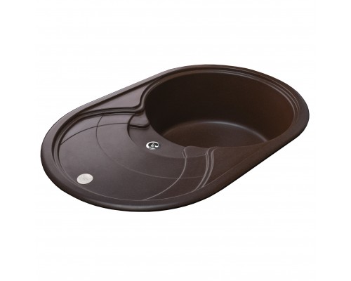 Гранітна мийка Globus Lux LUISE коричневий 780x500мм-А0006