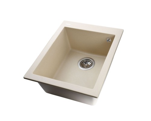 Гранітна мийка Globus Lux LAMA слонова кiстка 410х500мм