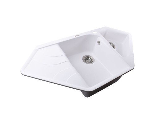 Гранітна мийка Globus Lux GARDA білий 1000х500мм-А0007