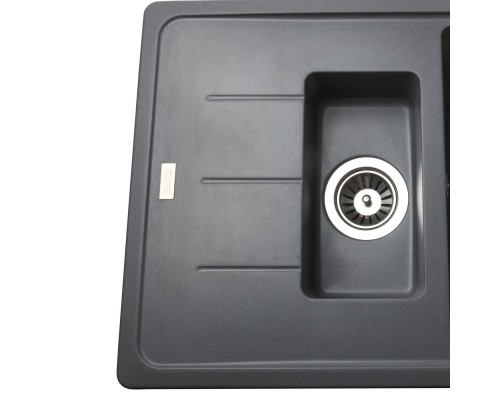 Гранітна мийка Globus Lux IZEO сірий металік 780x500мм-А0003