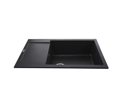 Гранітна мийка Globus Lux MALABI чорний металiк 780х500мм-А0001