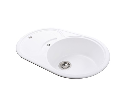 Гранітна мийка Globus Lux LUISE білий 780х500мм-А0007