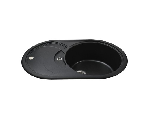 Гранітна мийка Globus Lux LUISE чорний металік 780х500мм-А0001