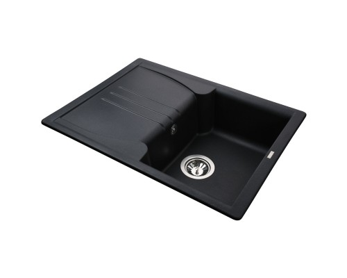 Гранітна мийка Globus Lux BALATON чорний металік 680х500мм-А0001