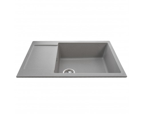 Гранітна мийка Globus Lux MALABI сiрий камiнь 780x500мм-А0005