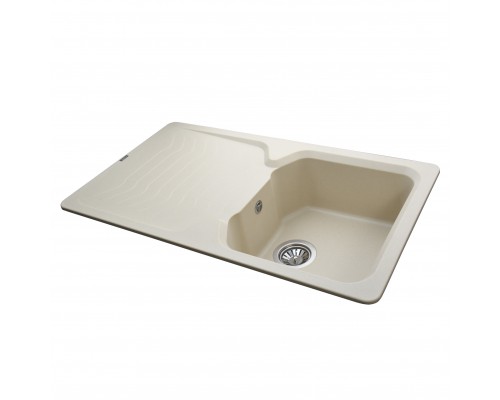 Гранітна мийка Globus Lux BOREN слонова кiстка 860х500мм