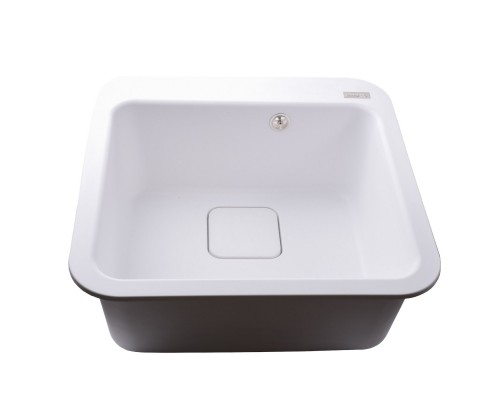 Гранітна мийка Globus Lux BARBORA білий 510х510мм-А0007