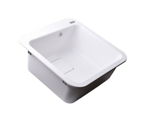 Гранітна мийка Globus Lux BARBORA білий 510х510мм-А0007