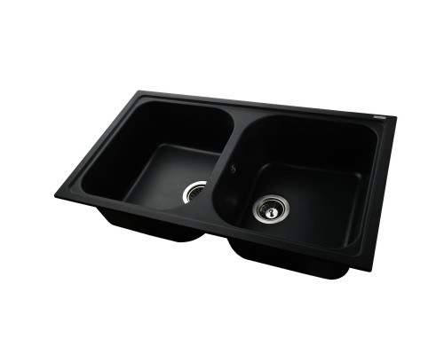 Гранітна мийка Globus Lux MALAREN чорний 860х500мм-А0002