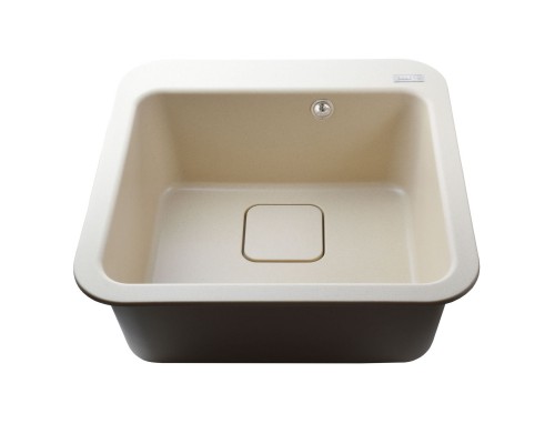Гранітна мийка Globus Lux BARBORA слонова кiстка 510х510мм
