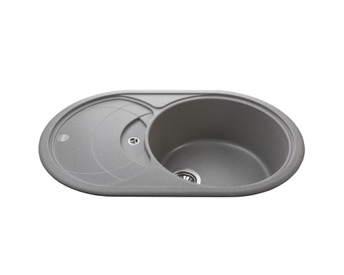 Гранітна мийка Globus Lux LUISE сiрий камiнь 780x500мм-А0005