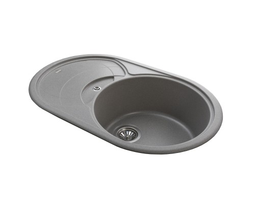 Гранітна мийка Globus Lux LUISE сiрий камiнь 780x500мм-А0005