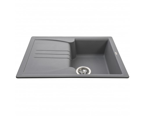 Гранітна мийка Globus Lux BALATON сірий металік 680х500мм-А0003
