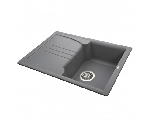Гранітна мийка Globus Lux BALATON сірий металік 680х500мм-А0003