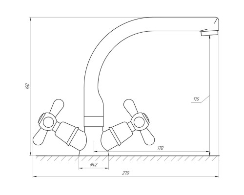 Змішувач для умивальника Globus Lux GB-SHARM-0300-06