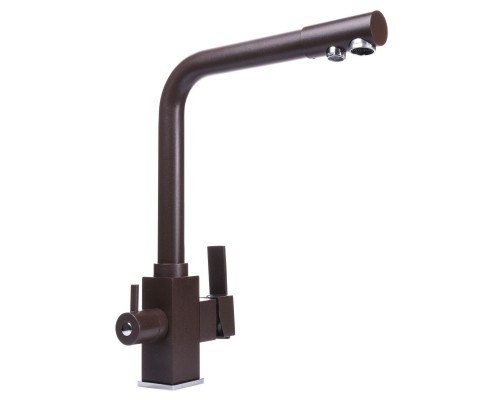 Змішувач для кухні під осмос Globus Lux LAZER GLLR-0100-6-MARONE