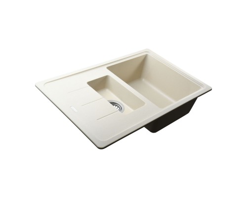 Гранітна мийка Globus Lux IZEO слонова кiстка 780х500мм