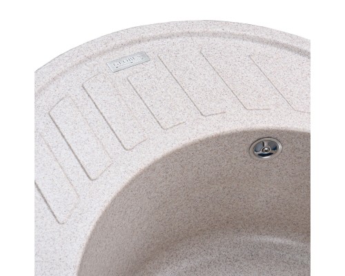 Гранітна мийка Globus Lux ARNO мигдаль 620х500-А0008