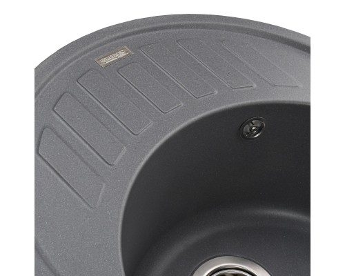 Гранітна мийка Globus Lux ARNO сірий металік 620х500мм-А0003