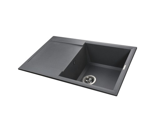Гранітна мийка Globus Lux KOMO сірий металік 790х500мм-А0003