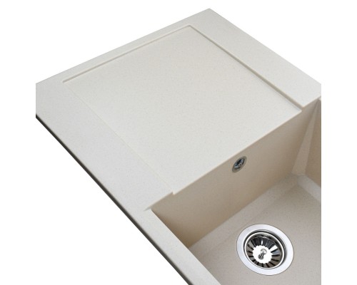 Гранітна мийка Globus Lux KOMO слонова кiстка 790х500