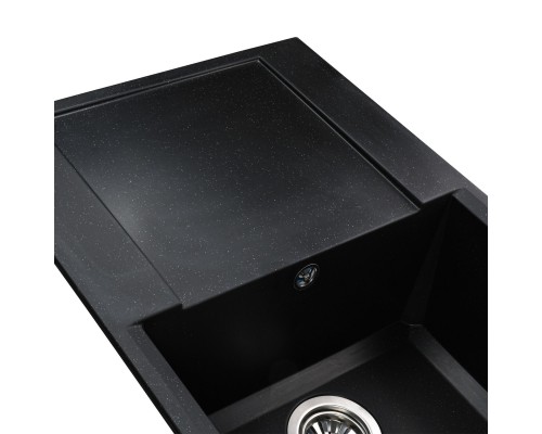 Гранітна мийка Globus Lux KOMO чорний 790х500мм-А0002