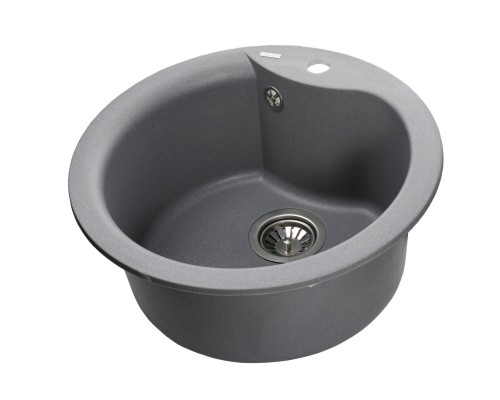 Гранітна мийка Globus Lux ORTA сірий металік 485мм-А0003