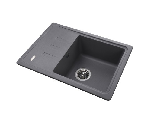 Гранітна мийка Globus Lux MONO сірий металік 620х435мм-А0003