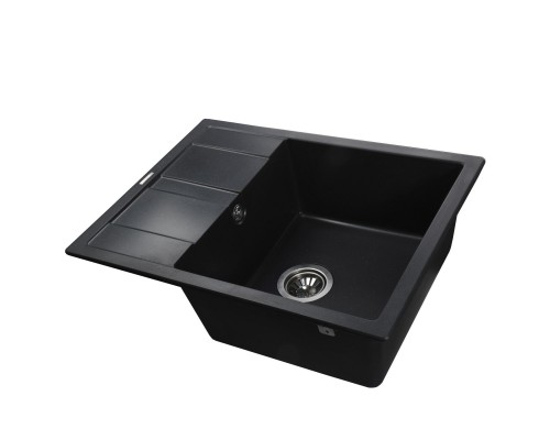 Гранітна мийка Globus Lux ONE чорний металік 650х500мм-А0001