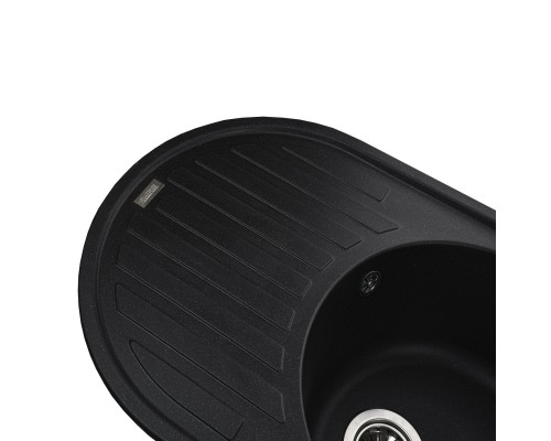 Гранітна мийка Globus Lux OHARA чорний металік 770х500мм-А0001