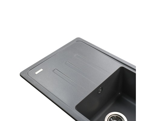 Гранітна мийка Globus Lux LUGANO сірий металік 780х435мм-А0003