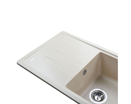 Гранітна мийка Globus Lux LUGANO слонова кiстка 780х435мм