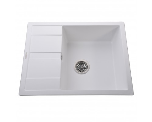 Гранітна мийка Globus Lux ONE білий 650х500мм-А0007