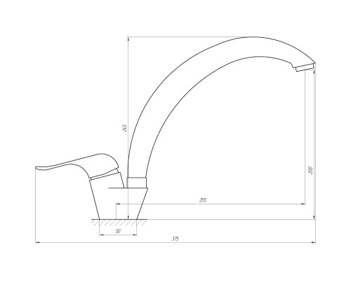 Змішувач для кухні Globus Lux LEON SL-203S
