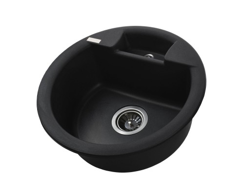 Гранітна мийка Globus Lux  GURON чорний металiк 480мм-А0001