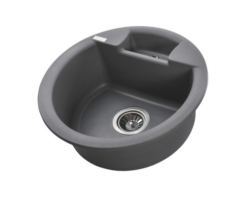 Гранітна мийка Globus Lux  GURON сірий металік 480мм-А0003