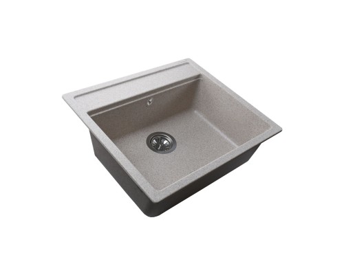 Гранітна мийка Globus Lux VOLTA  мигдаль 570х510мм-А0008