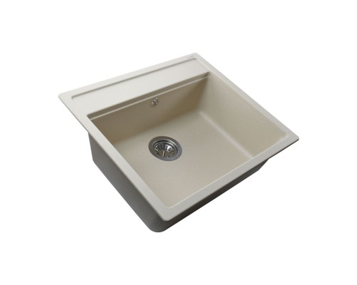 Гранітна мийка Globus Lux VOLTA слонова кiстка 570х510мм