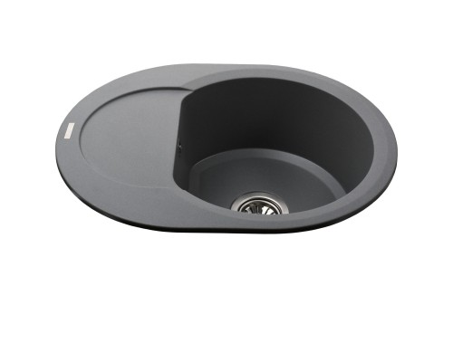 Гранітна мийка Globus Lux MORAINE сірий металік 600х470мм-А0003