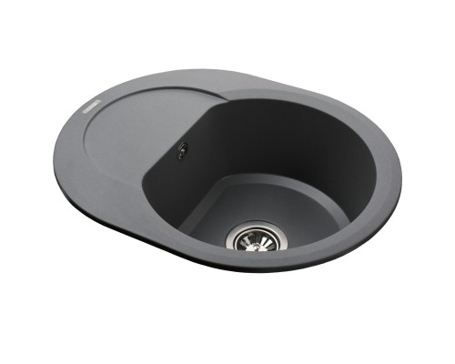 Гранітна мийка Globus Lux MORAINE сірий металік 600х470мм-А0003