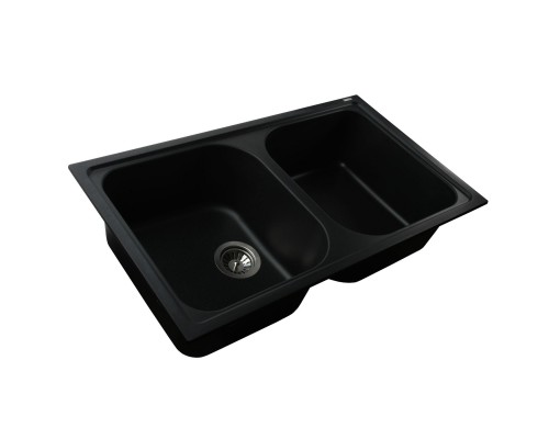 Гранітна мийка Globus Lux MALAREN чорний металік 860х500мм-А0001
