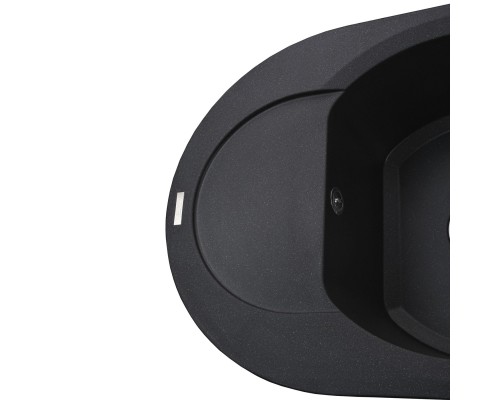 Гранітна мийка Globus Lux MORAINE чорний металік 600х470мм-А0001